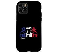 Bandiera della Francia Triathlon Design ispirato al triatleta francese Custodia per iPhone 11 Pro