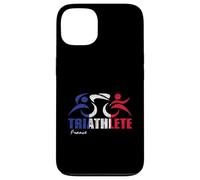 Bandiera della Francia Triathlon Design ispirato al triatleta francese Custodia per iPhone 13