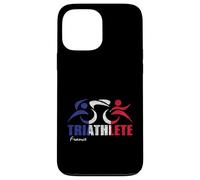 Bandiera della Francia Triathlon Design ispirato al triatleta francese Custodia per iPhone 13 Pro Max