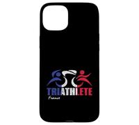Bandiera della Francia Triathlon Design ispirato al triatleta francese Custodia per iPhone 15 Plus