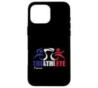 Bandiera della Francia Triathlon Design ispirato al triatleta francese Custodia per iPhone 16 Pro Max
