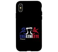 Bandiera della Francia Triathlon Design ispirato al triatleta francese Custodia per iPhone X/XS