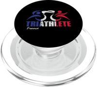 Bandiera della Francia Triathlon - Design ispirato al triatleta francese PopSockets PopGrip per MagSafe