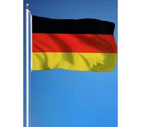 Bandiera della Germania 90 x 150 cm - nero rosso giallo in poliestere resistente con occhielli - bandiera tedesca per interni ed esterni - ideale per feste, sport. Flag Planet