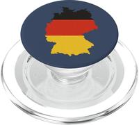 Bandiera della Germania nera rossa gialla con disegno del contorno PopSockets PopGrip per MagSafe