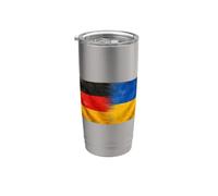 Bandiera della Germania Ucraina che mostra il patrimonio nazionale Bicchiere termico in acciaio inox doppia parete