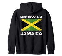Bandiera della Giamaica Montego bay, Design Invecchiato Island Pride Felpa con Cappuccio