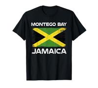 Bandiera della Giamaica Montego bay, Design Invecchiato Island Pride Maglietta