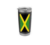 Bandiera della Giamaica Orgoglio giamaicano Caraibi Reggae Vacanza Bicchiere termico in acciaio inox doppia parete