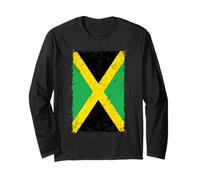 Bandiera della Giamaica Patriottica Jamaica Pride Design Vintage Maglia a Manica