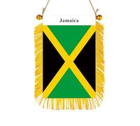 Bandiera della Giamaica Specchio Retrovisore Banner, 10,2 x 15,2 cm
