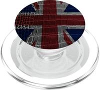 Bandiera della Gran Bretagna e stampa coccodrillo - British Pride PopSockets PopGrip per MagSafe