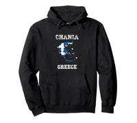 Bandiera della Grecia Distressed Chania Pride Felpa con Cappuccio