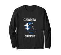 Bandiera della Grecia Distressed Chania Pride Maglia a Manica