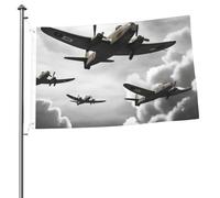 Bandiera della guerra mondiale, 0,6 x 0,9 m, stampa su entrambi i lati, bandiere da giardino, bandiera da cortile per esterni, bandiere per vacanze, banner regalo con occhielli sfondo fotografico per