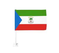 Bandiera della Guinea Equatoriale Auto Bandiera Esterna Finestra Clip 30x45 Cm Doppio Lato Decorazione Auto