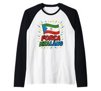 Bandiera della Guinea Equatoriale Forza Nzalang Nacional Maglia con Maniche Raglan