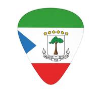 Bandiera della Guinea Equatoriale Plettri per chitarra, realizzati in materiale ABS, adatti per chitarre acustiche, chitarre elettriche, ecc.