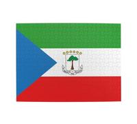 Bandiera della Guinea Equatoriale - Puzzle orizzontale in legno, 500 pezzi, per sviluppare abilità pratiche per rilassarsi e interagire genitore-figlio