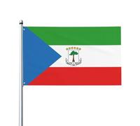 Bandiera della Guinea Equatoriale Stampe Bandiere decorative per esterni 0,9 x 1,5 m leggera e bella, adatta per cortili all'aperto e celebrazioni di festival.