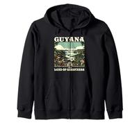 Bandiera della Guyana Casa Paese Patria Orgoglioso Guyana Roots Felpa con Cappuccio
