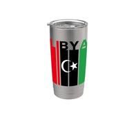 Bandiera della Libia Bicchiere termico in acciaio inox doppia parete