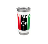 Bandiera della Libia Bicchiere termico in acciaio inox doppia parete