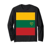 Bandiera della Lituania Cuore Lituano Orgoglioso Patrimonio Giornata Nazionale Maglia a Manica