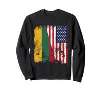 Bandiera della Lituania USA invecchiata - metà Americana Felpa