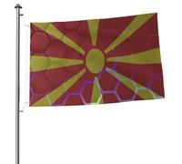 Bandiera della Macedonia del Nord, bandiere per esterni, 2x3 piedi, bandiera bifacciale resistente per casa, cortile, festival, decorazioni da giardino, bandiera di benvenuto
