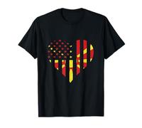 Bandiera della Macedonia del Nord Cuore USA America Macedone Maglietta