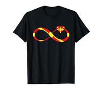 Bandiera della Macedonia del Nord Infinity Heart Macedonian Roots Maglietta