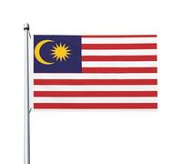 Bandiera della Malesia 3 x 1,5 m bandiera su entrambi i lati - Striscione resistente per esterni e decorazione da giardino, stampa su entrambi i lati, facile da installare