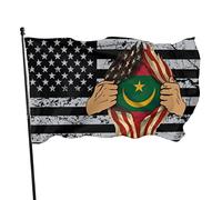 Bandiera della Mauritania Blood Inside Me Bandiera 9,1 x 1,5 m Bandiere da muro dai colori vivaci e resistenti allo sbiadimento UV per esterni ed interni