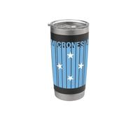 Bandiera della Micronesia Bicchiere termico in acciaio inox doppia parete