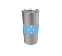 Bandiera della Micronesia Bicchiere termico in acciaio inox doppia parete