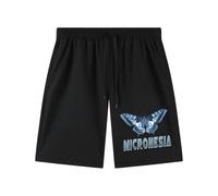 Bandiera della Micronesia con La Farfalla Uomo Costume Mare Asciugatura Rapida Costume Piscina Resistenti Bagno Shorts XXL