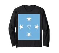 Bandiera della Micronesia Cuore della Micronesia Orgoglioso Patrimonio Nazionale Maglia a Manica