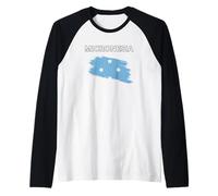 Bandiera della Micronesia Maglia con Maniche Raglan