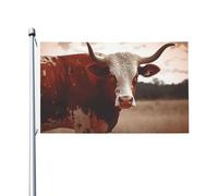 Bandiera della mucca del Texas, bandiera da giardino su entrambi i lati, resistente allo sbiadimento, bandiera per esterni, divertente bandiera per vacanze, con occhielli in metallo, per prato, patio