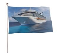 Bandiera della nave da crociera 61 x 88,9 cm, stampa su entrambi i lati, bandiera decorativa da giardino, non sbiadisce, con occhielli in ottone da appendere, sfondo fotografico per interni ed esterni