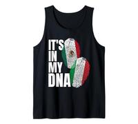 Bandiera della nazionalità del Patrimonio del Dna Italiano Messicano Canotta