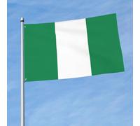 Bandiera della Nigeria, 1,5 x 0,9 m, bandiera decorativa su un lato, da appendere in balconi all'aperto e al coperto del prato