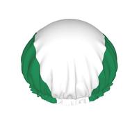 Bandiera Della Nigeria Cuffia Da Doccia Per Gli Uomini Cap Donne Riutilizzabile Impermeabile Lungo Spessa Cura Dei Capelli Breve Bagno