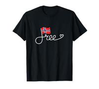 Bandiera della Norvegia - Norwegian Freedom Word Art Maglietta