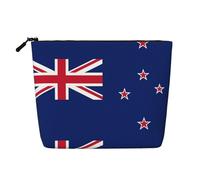 Bandiera della Nuova Zelanda Impermeabile Grande Capacità con Cerniera Viaggio di Lavoro Viaggio Casa Multifunzionale Trucco Borsa di Immagazzinaggio Borsa Portamonete, Nero , Taglia unica