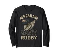 Bandiera della Nuova Zelanda Rugby Silver Fern Maglia a Manica