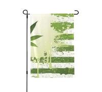 Bandiera della pace con foglie di erba con stampa 3D verticale su entrambi i lati, decorazione per la casa, giardino, patio, cortile, prato, bandiera 71 x 101 cm
