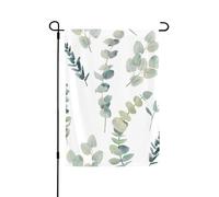 Bandiera della pace con foglie di eucalipto, stampa 3D, verticale, double face, decorazione per la casa, giardino, patio, cortile, prato, bandiera 71 x 101 cm