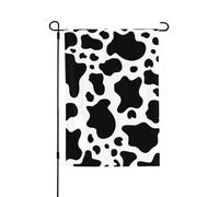 Bandiera della pace con mucca bianca e nera stampa 3d verticale su entrambi i lati decorazione per la casa all'aperto giardino patio cortile prato bandiera 71 x 101 cm